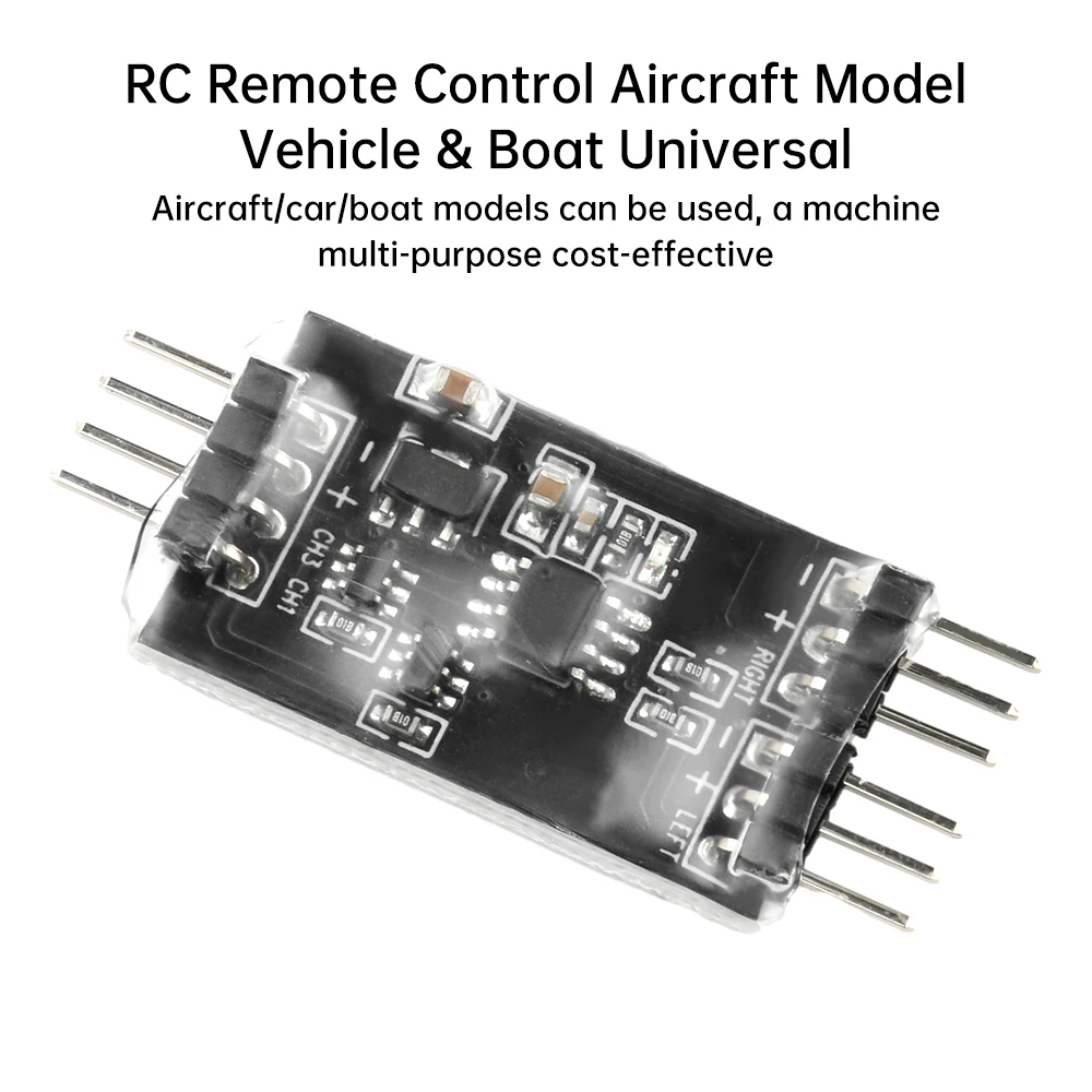 Bürstenloser Zweikanal-Mix-Controller, Zwei-Wege-Geschwindigkeitsdifferenzmischer für Delta Wing V Tail RC Flugzeug Modellauto Boot