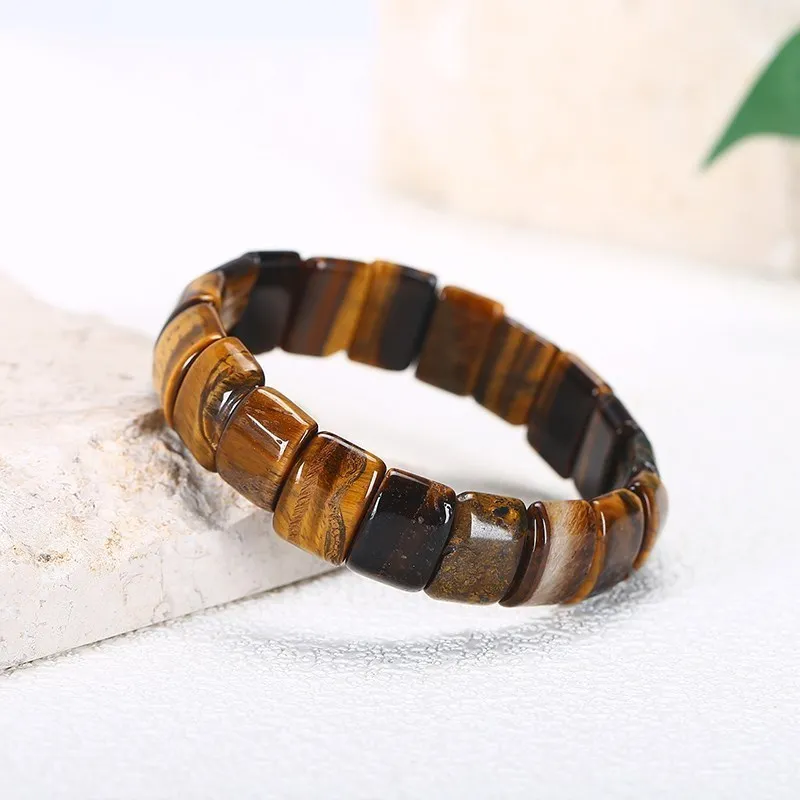 JD Natural Stone Colorful Tiger Eyes Beads Bangles Men Women Bracelets Handmade Crystal Jasper Energy Jewelry For Summer Gifts