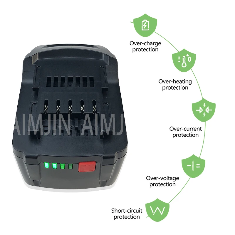 18V 5.2Ah Battery for Metabo Cordless Power Tool Drill Drivers Wrench Hammers for Metabo 18V Battery 5200mah 625592000 625591000