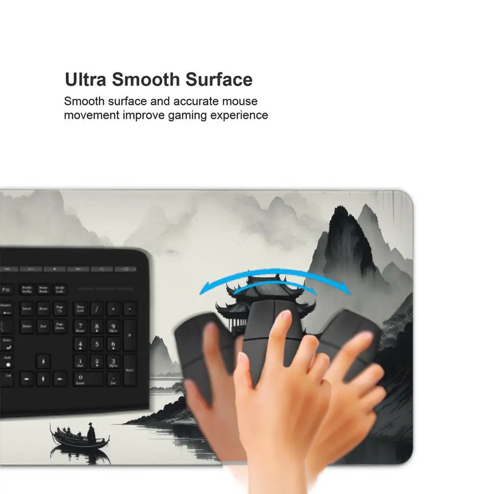 Ink Painting Desk Mat Gamer Mousepads Company Mouse Pad Office Desk Pads Large Mousepad Chinese Style Mouse Mats For Computer