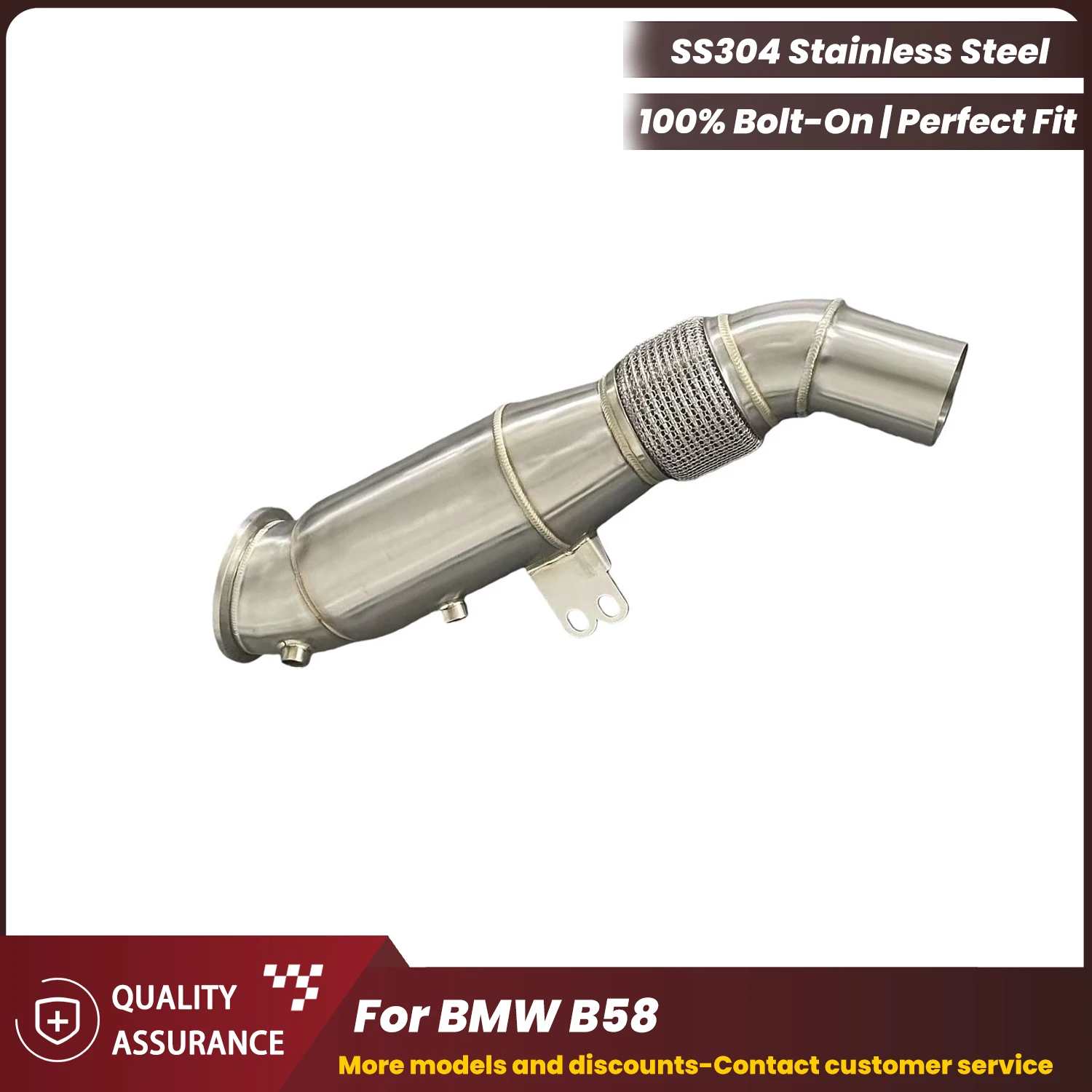

ECCF Sporty Downpipe for BMW B58 Aggressive Exhaust Sound Performance Upgrade Easy Installation