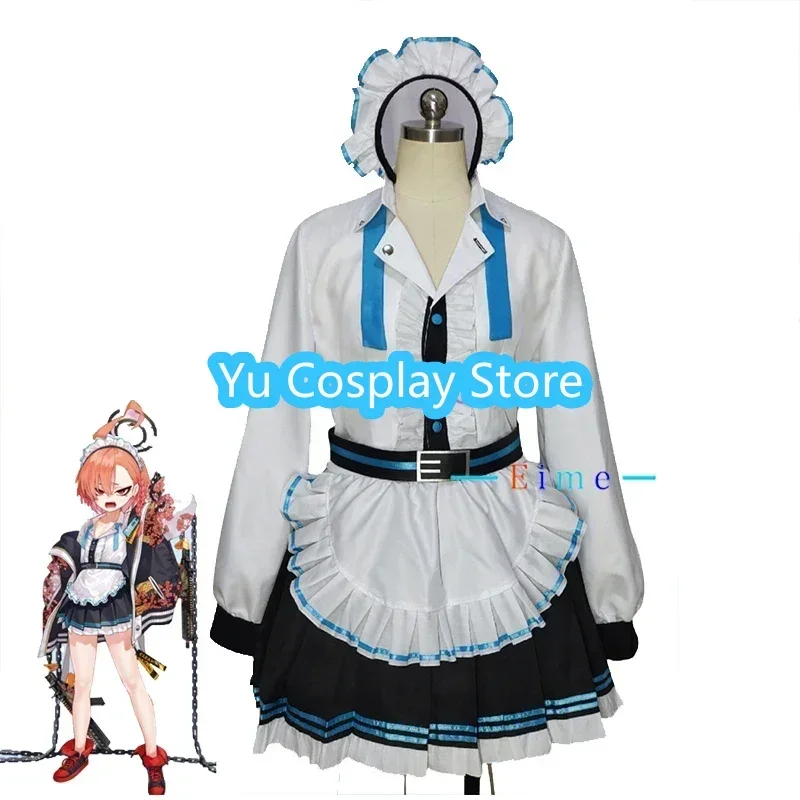 

Yu-Cosplay Game Blue Archive Mikamo Neru Cosplay Costume Women Cute Maid Dress Party Suit Halloween Carnival Uniforms Custom