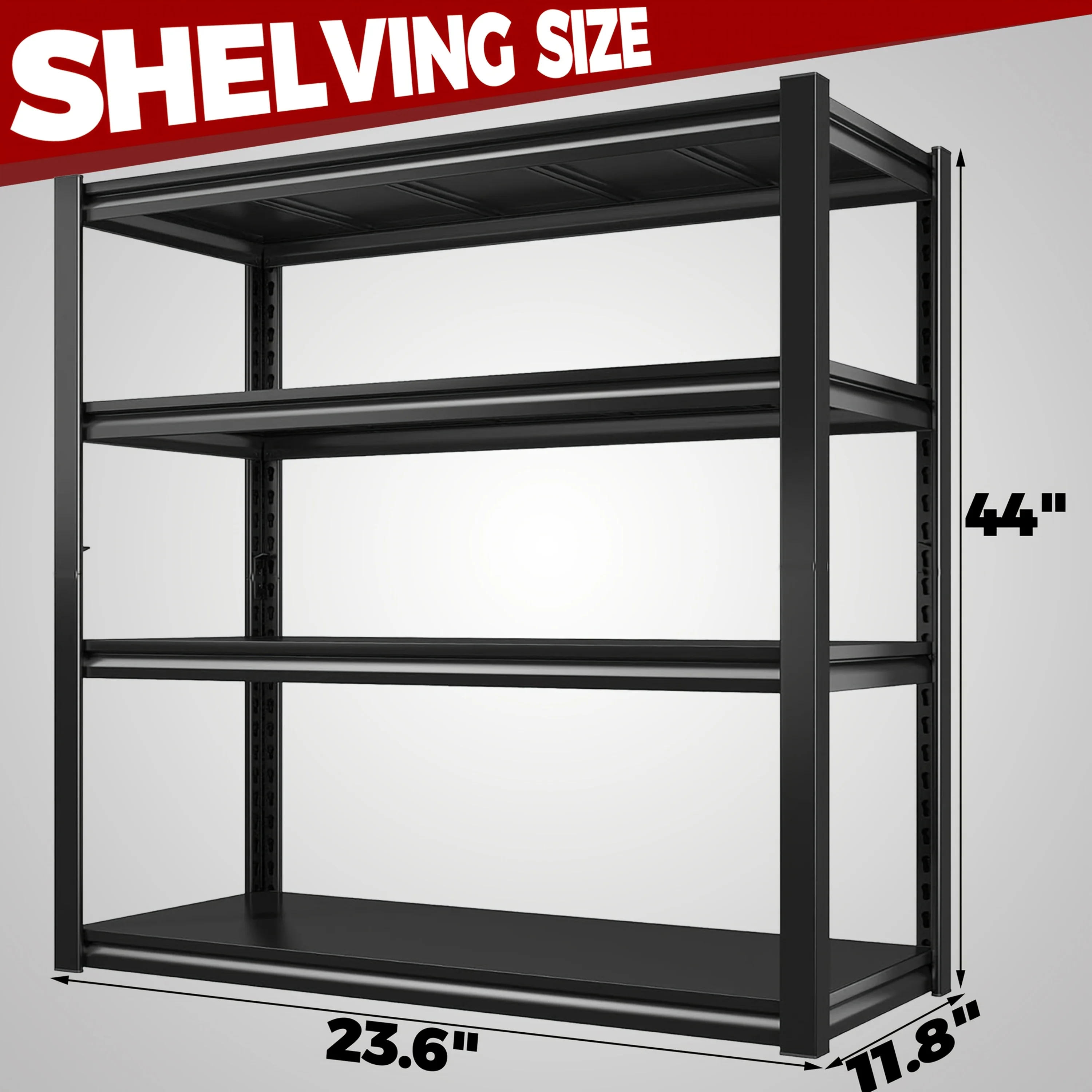 4 Tier Storage Shelving Unit Load 1620 LBS, Adjust Shelves for Bookcase, Shoe Rack, Living Room Furniture, Kitchen Baking Stand