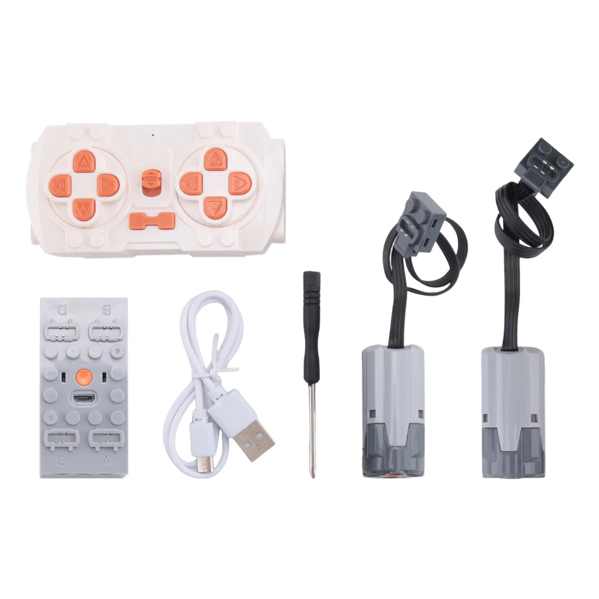 ABNP 1Set Power Function Motor App Remote Control Programming 2 Meduim Moter Set DIY Building Block for Children