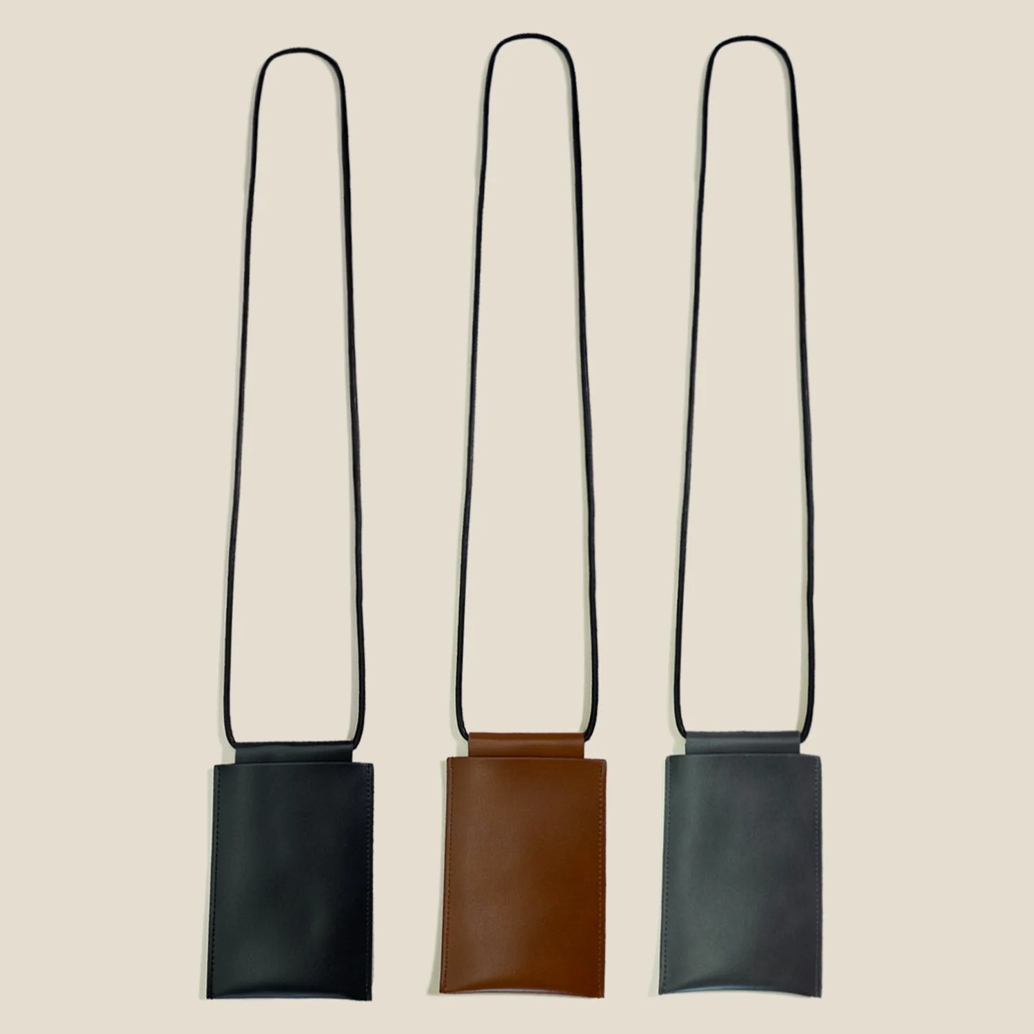 Soft Leather Glasses Lanyard Hanging Neck Clip Glasses Bags Women Man Fashion Portable Eyeglass Case Sunglasses Protection Cover