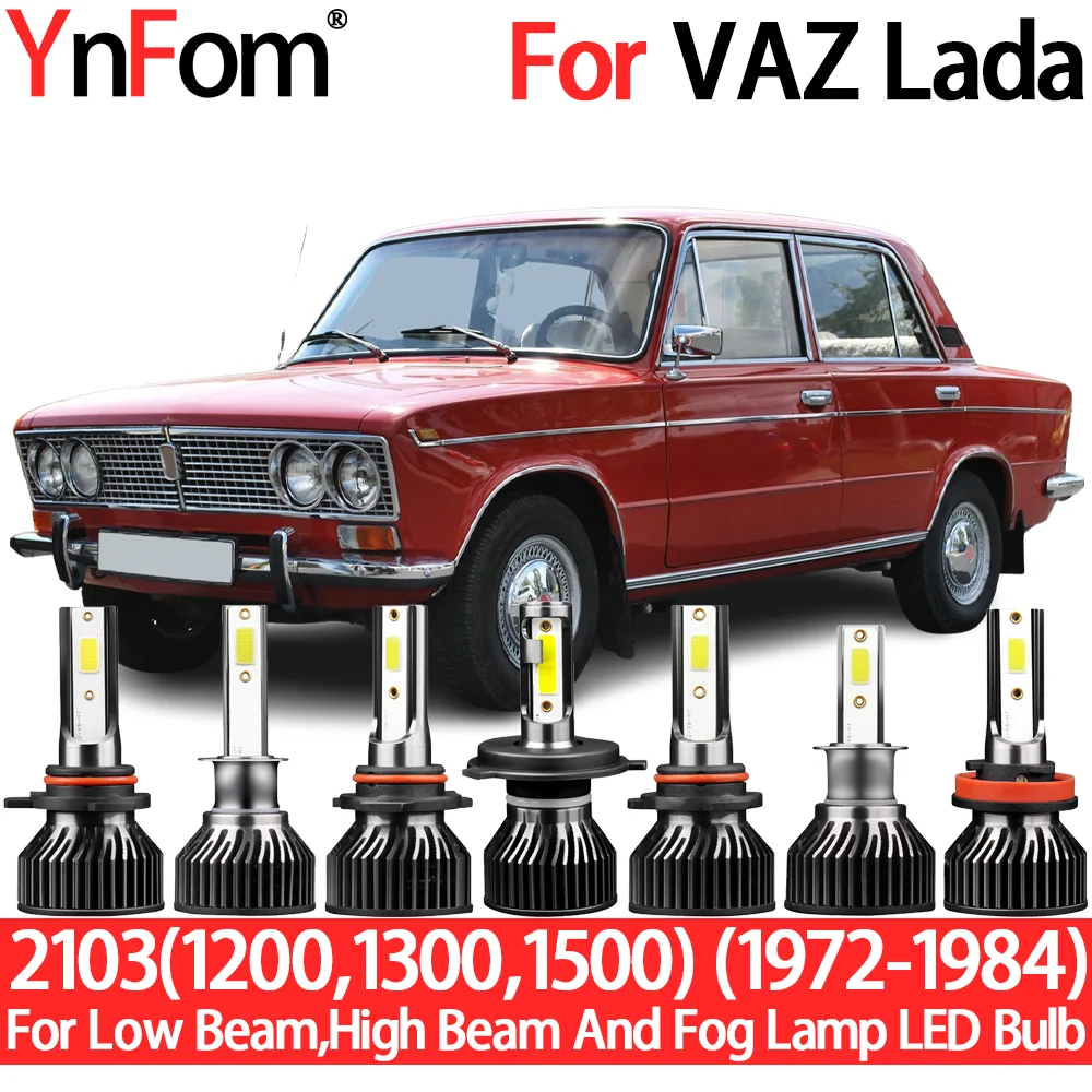 YnFom For VAZ Lada 2103(1200,1300,1500) 1972-1984 Special LED Headlight Bulbs Kit For Low Beam,High Beam,Fog Lamp,Car Accessorie