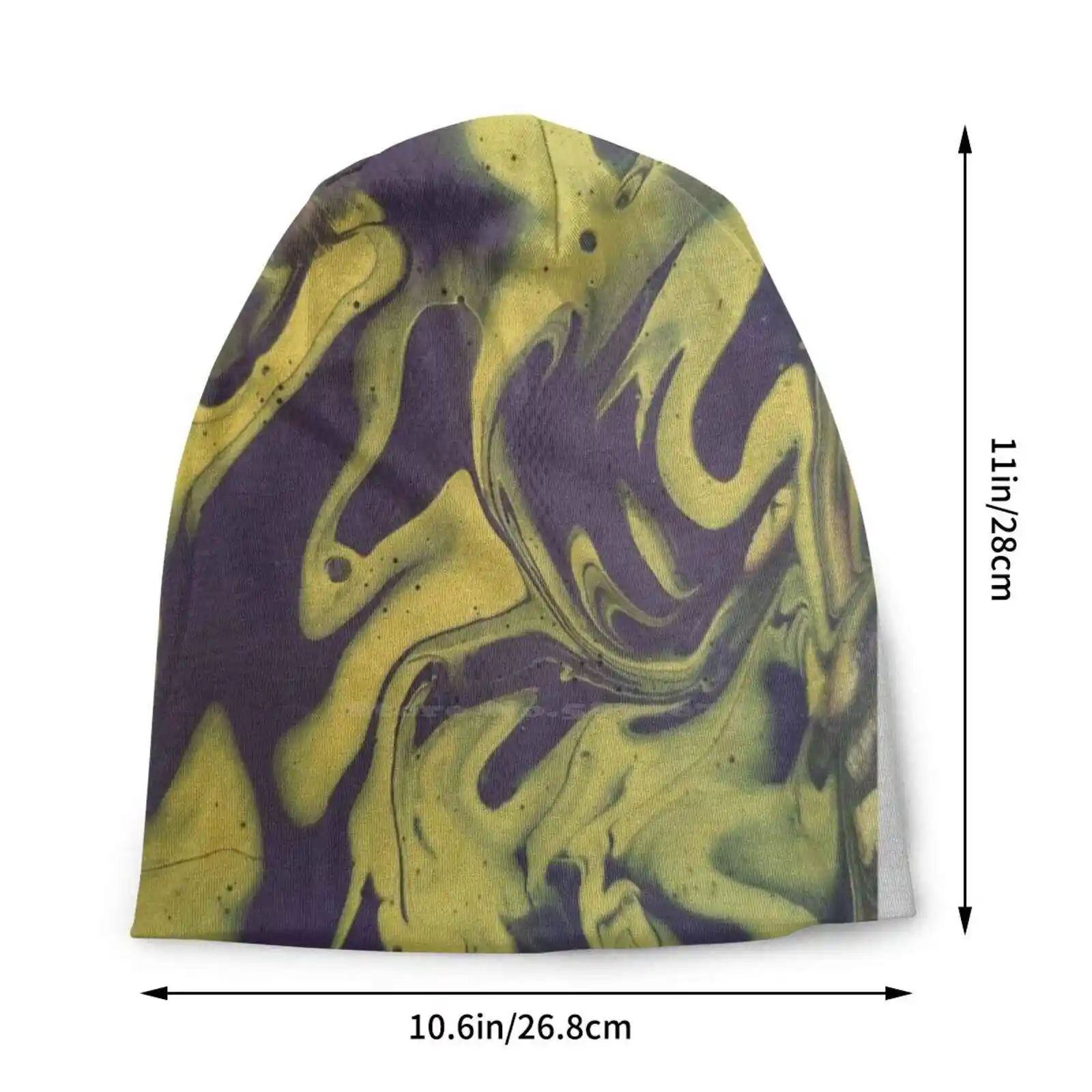 Salamander Ditty Knitted Hat Warm Beanie Outdoor Caps Purple Yellow Like Salamander Scales Joy Gallo image 2