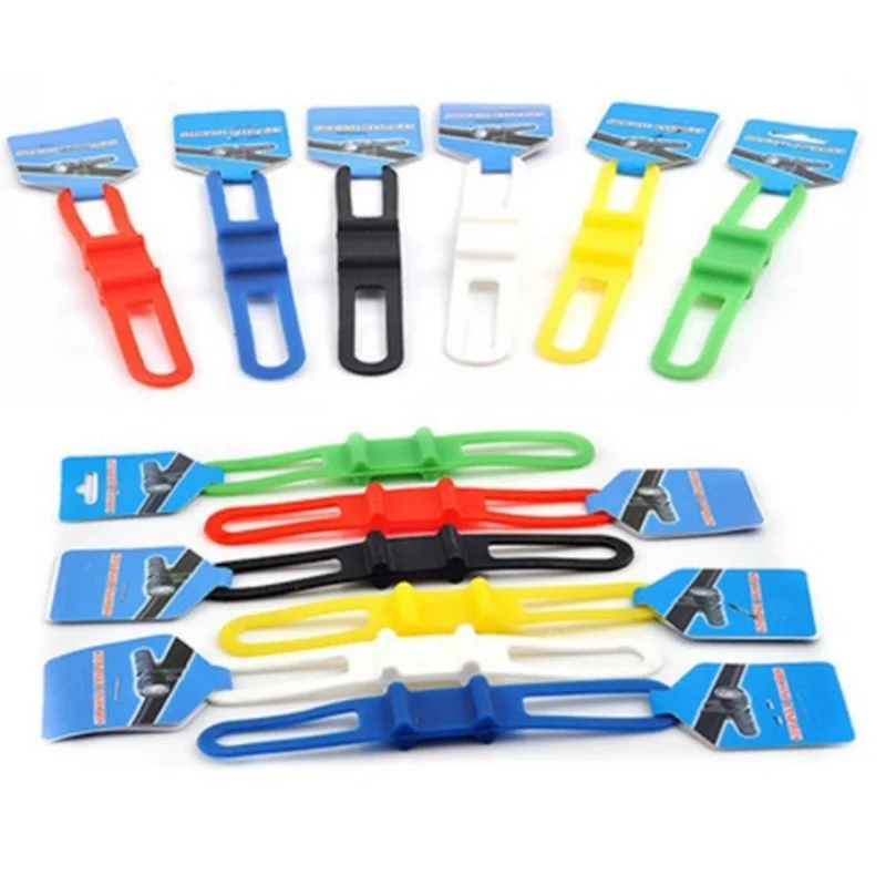 1/5/10pcs Cycling Light Holder Bicycle Handlebar Silicone Strap Band Phone Fixing Elastic Tie Rope Torch Flashlight Bandages