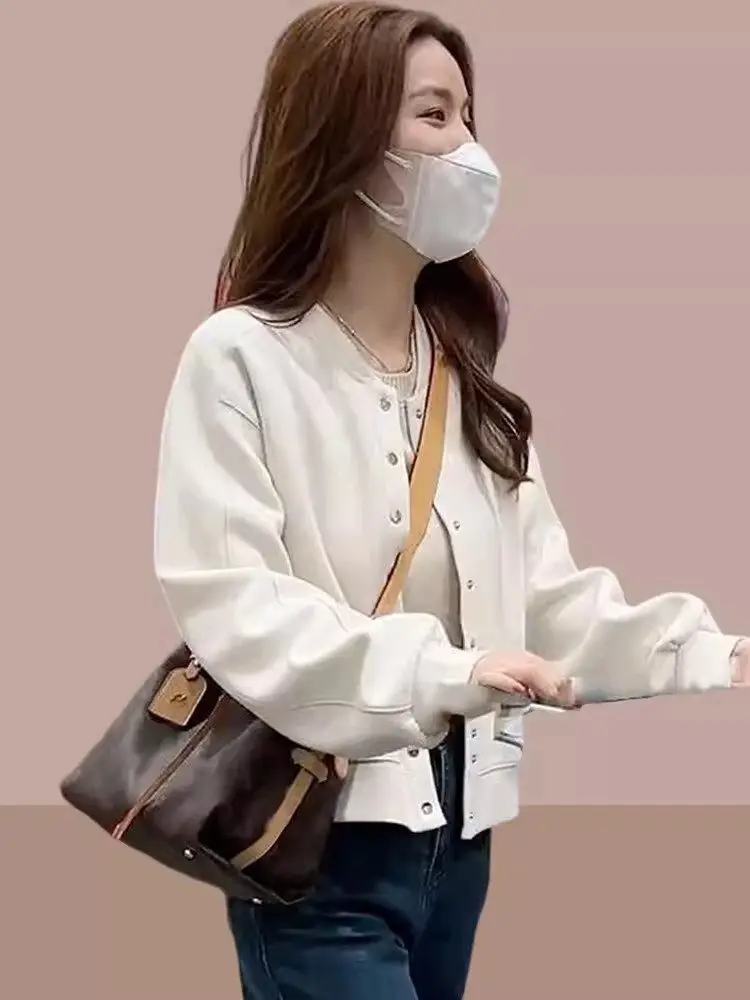 

Женская бейсбольная куртка-бомбер на весну-осень, новая, повседневная, свободного кроя, на пуговицах, маленький размер, модная верхняя одежда