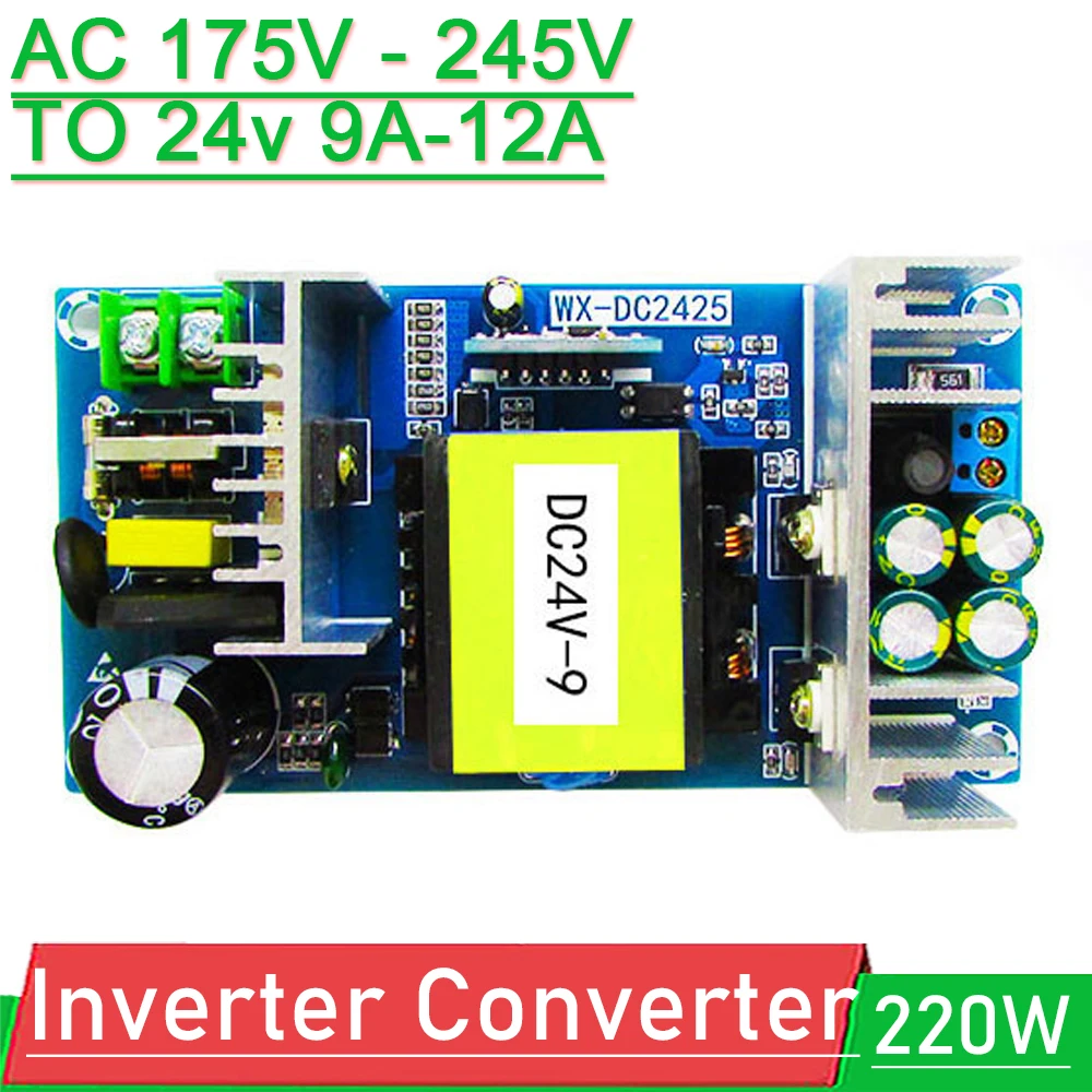 

AC-DC Inverter Converter AC 220V 240V to 24V DC 9A - 12A MAX 250W isolation Industrial Switching Power Supply Module