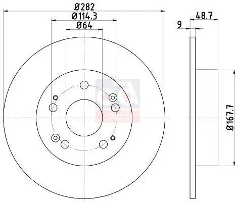 Store code: BG4249 for DISK rear 09 ACCORD-2.2d 16V