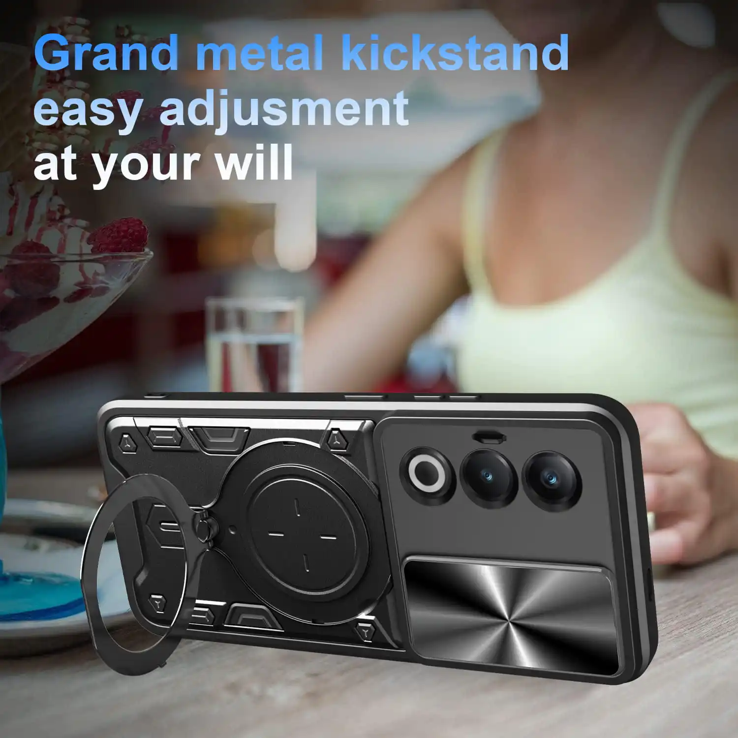 Case for itel S25 Magnetic Slide Camera Protection itel S25 Ultra 4G S23+ S23 Cover 360 Rotate Kickstand Armor Ring Funda Capa