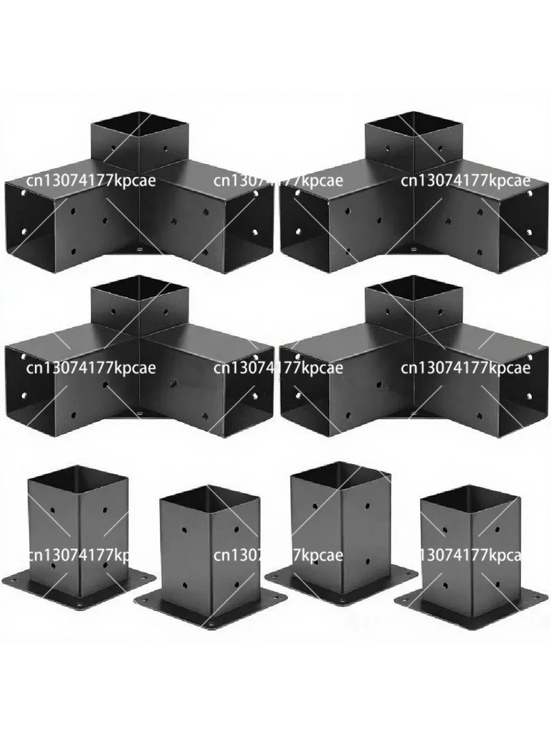 Outdoor Woodworking Essentials Wooden Post Bracket Multi-Purpose Connector Kit for Pavilion Pergola And Fence Base Fixing
