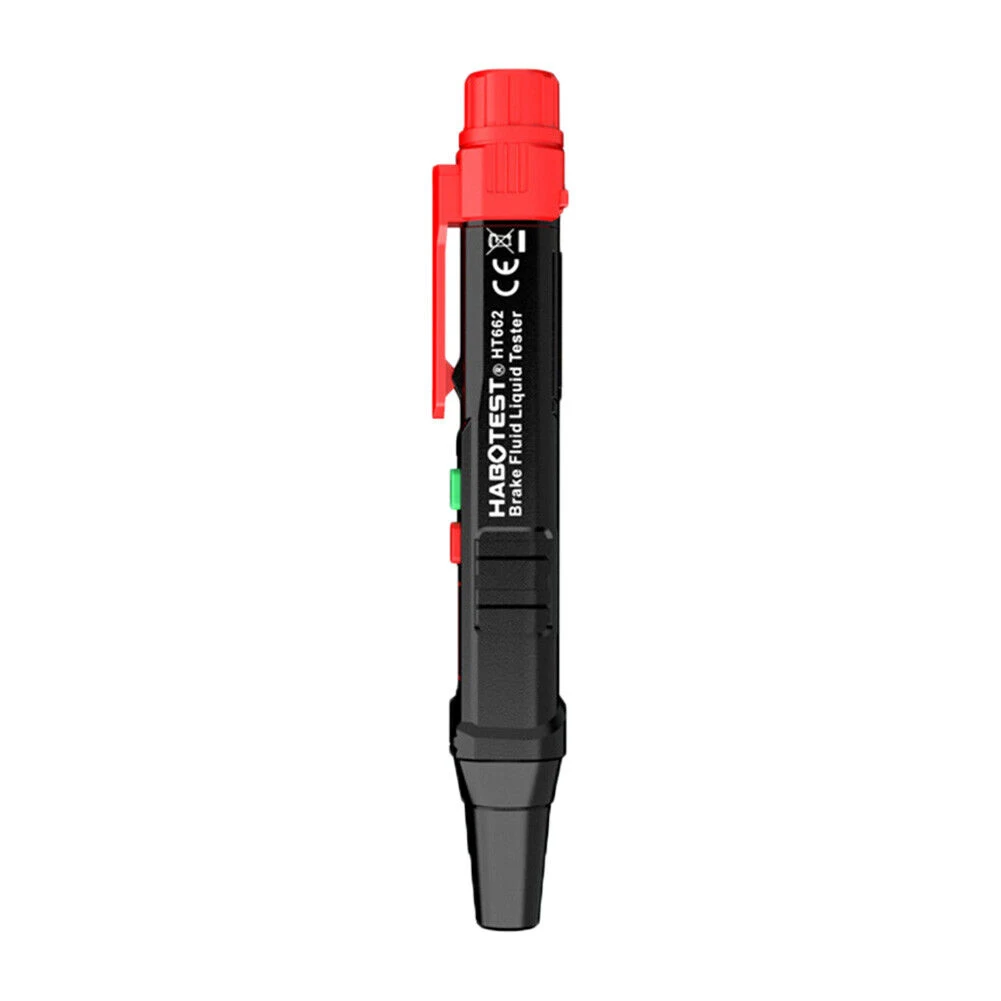 Advanced Brake Fluid Tester Pen Waterproof with Audible and Visual Alerts for Water Content Detection in Brake Oil