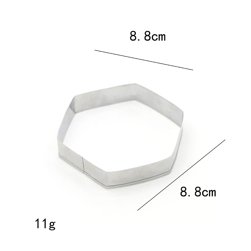 Football Hexagon Cookie Cutter Stainless Steel Biscuit Knife Baking Fruit Kitchen Tools Mold Embossing Printing