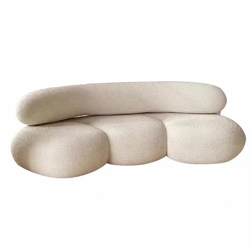 

Nordic Style Relax Sofa Bed Stretch Modern Floor Couch White Salon Lambswool Modular Large Living Home Furniture