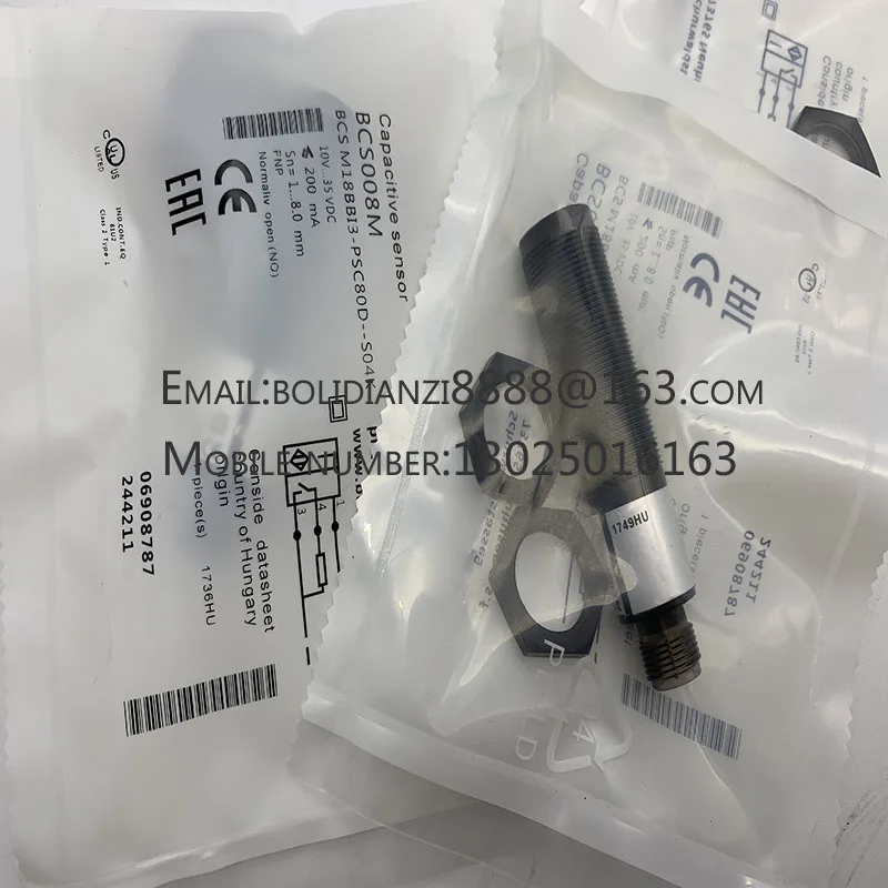 Novo Sensor de Proximidade, BCS, M30BBI2-PSC15D-S04K, BCS, M30BBI2-POC15D-S04K