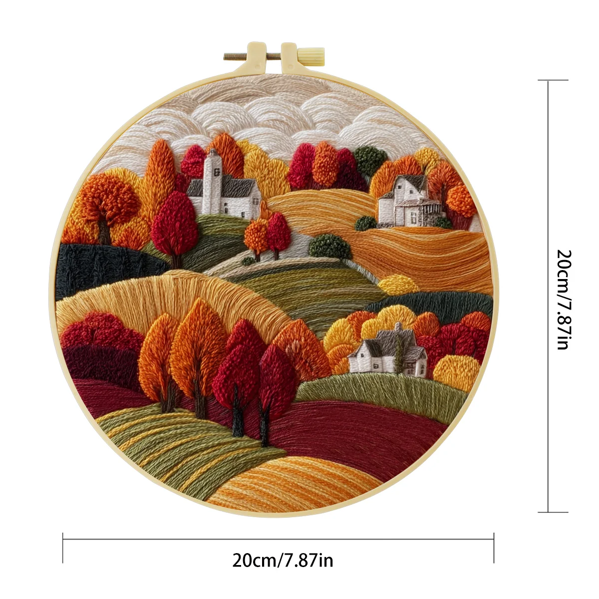 1 Stück 20X20CM/15X15CM 7,87/6,3 Zoll Berg-Stickerei-Starter-Kit DIY-Kit DIY-Stickerei-Set Handarbeiten Nadelkunst – Detail 2