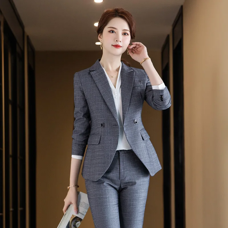 

Spring and Summer New Professional Suit Business Formal Suit Jacket Women Long Sleeve Blazer Office White-collar Workwear