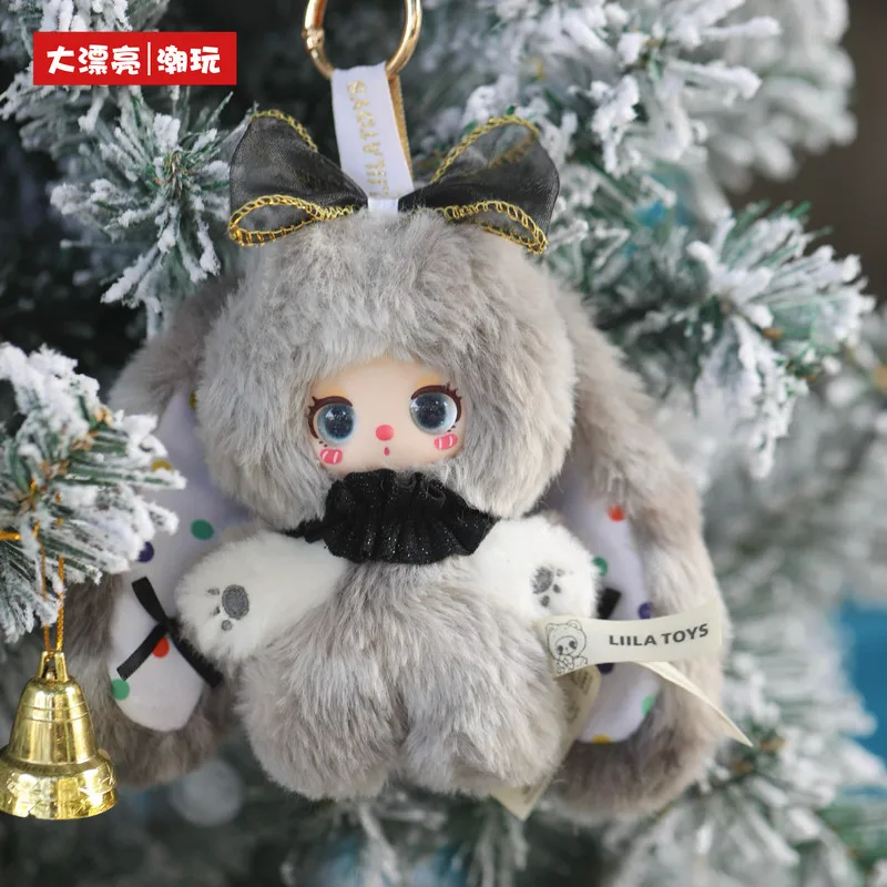 

Liila Rainbow Candy Rabbit Plush Doll Blind Box Random Eye Cute Pendant Keychain Toy Figure Birthday Gifts Children Accessories