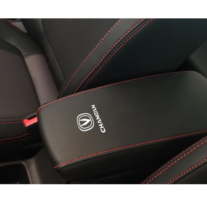 For Changan CS35 PLUS Car Center Control Armrest Box Microfiber Leather Trim Cover Max Accessories