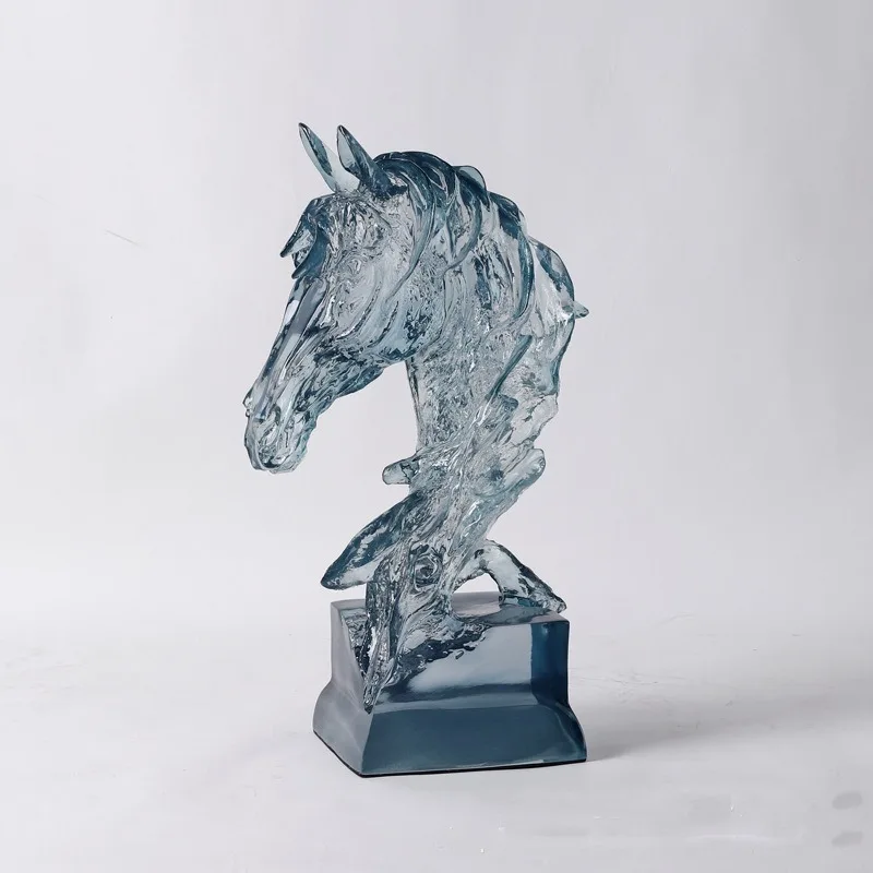 Light luxury office horse head, wine cabinet home decoration,modern hotel villa exhibition hall entrance sales office decoration