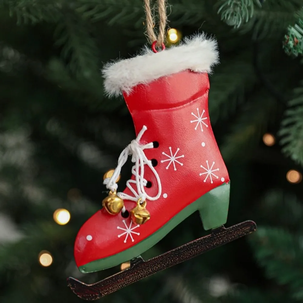 

Iron Craft Christmas Ornament Boot Stocking and Hat Designs Delicate Christmas Decoration Hangging Handmade