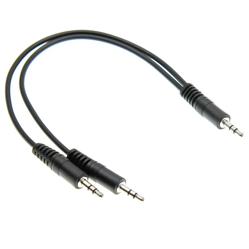 Y-spro-メス-1オスケーブルアダプター,3.5mm, 6.35mm,ジャック,ステレオオーディオ,マイク,イヤホン,ホットスプリッター