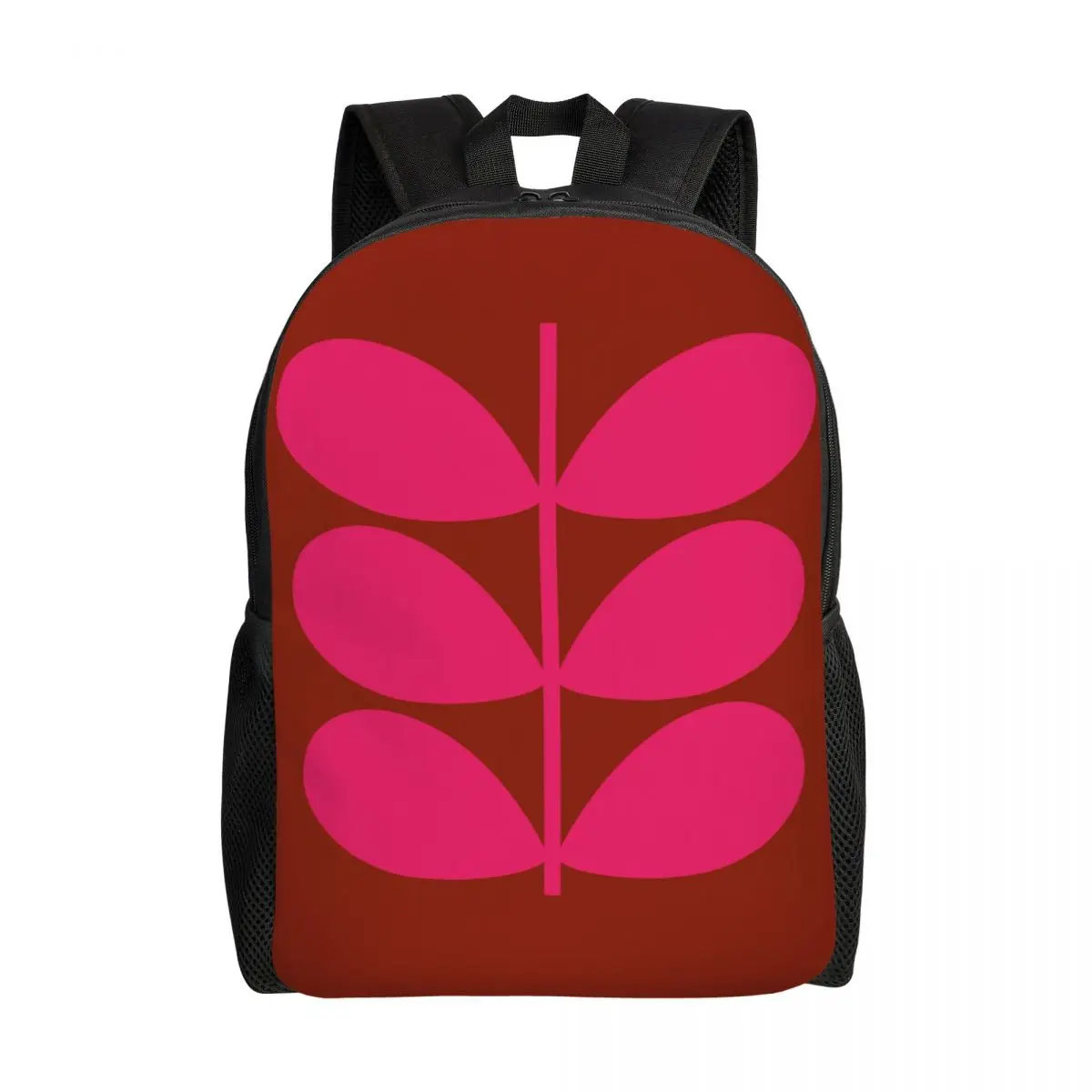 Custom Solid Stem Cerise Bold Fuchsia Backpacks for Men Women College School Student Bookbag Fits 15 Inch Laptop Orla Kiely Bags