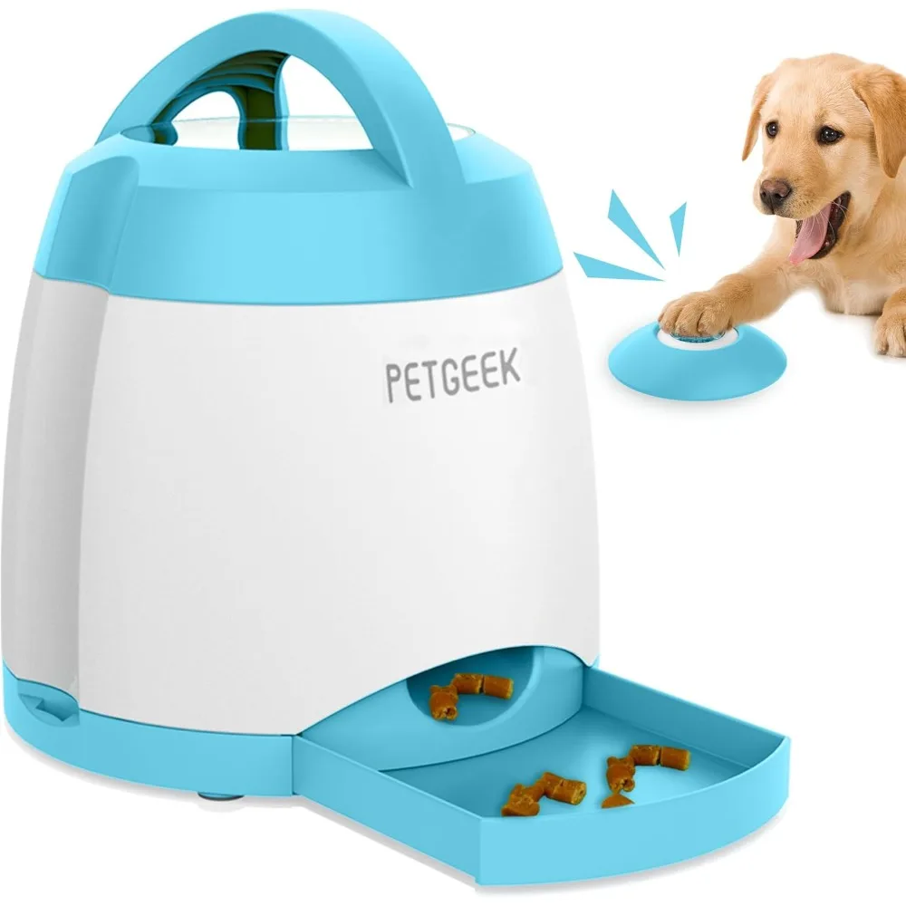 Automatic Treat Dispenser with Remote Button, Puzzle Memory Training Activity Toy- IQ Training Feeder, Pet Automatic Feeders