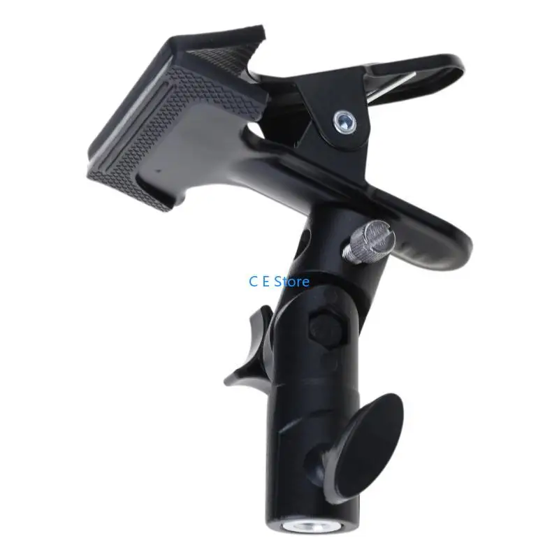 Dudukan Klip Logam Reflektor Dudukan Klip Logam Tugas Berat 1/4 "Sampai 3/8" Dudukan Lampu untuk Klip Braket Payung Flash