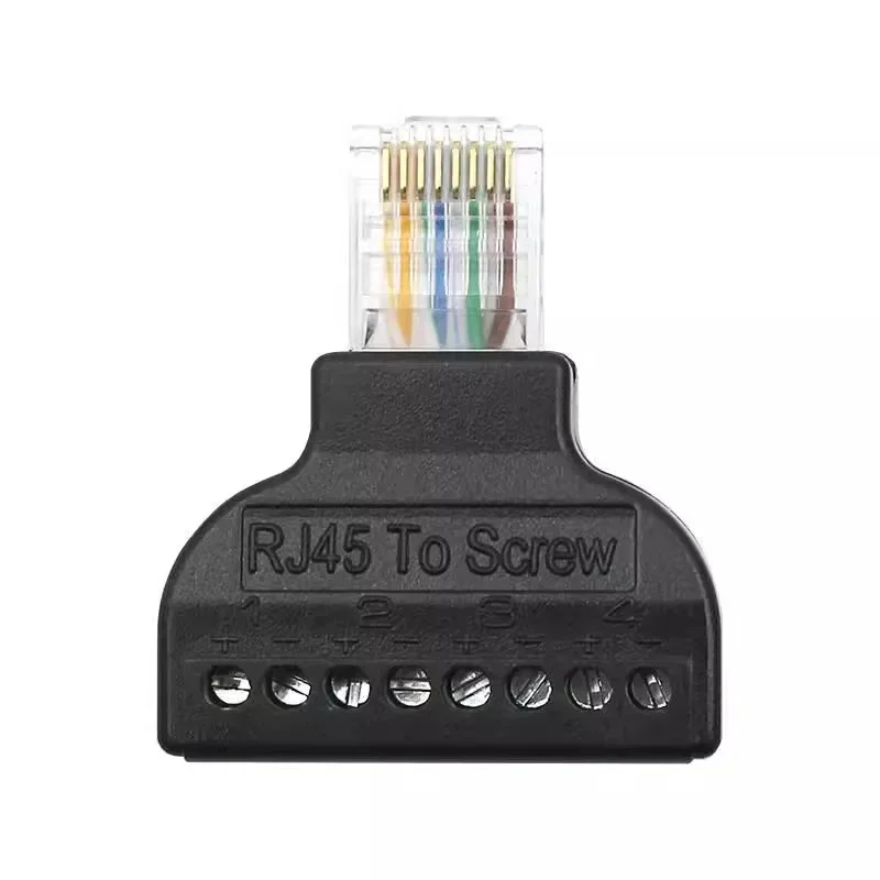 RJ45 Male To 8 Pin AV Screw Terminal Connector Screw Adapter Block Cable Network Ethernet for CCTV Digital Internet Plug