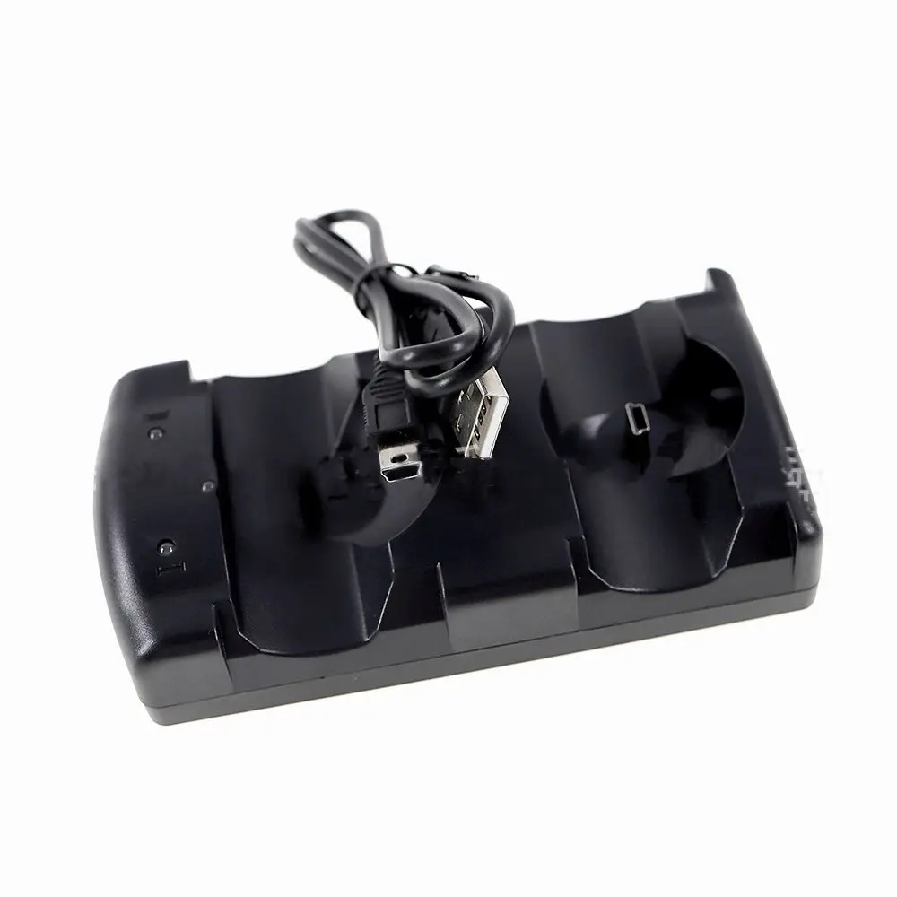 

10 Pieces 2 in 1 For PS3 Dual Charger Dock Station USB Cable Powered Charging Stand for for PS3 Controller for Move Handle Doub