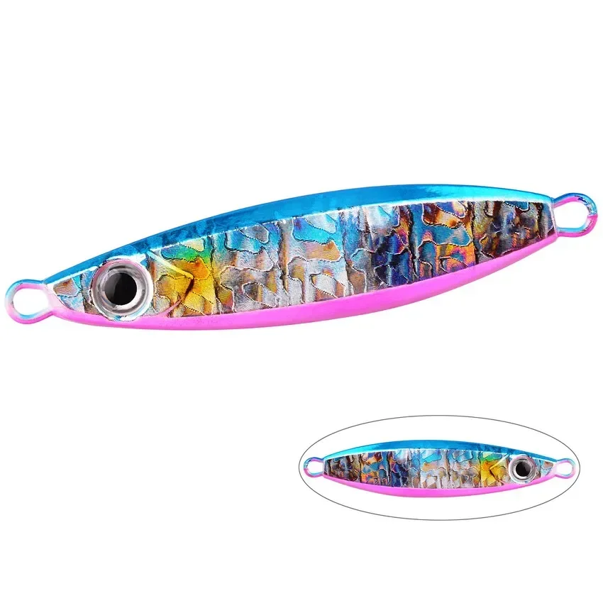 Metal Jig Fishing Lure Micro Jigging Lures 40g 60g 80g Sinking Wobblers Jigs per Sea Fishing Lure luminoso artificiale Hard Bait