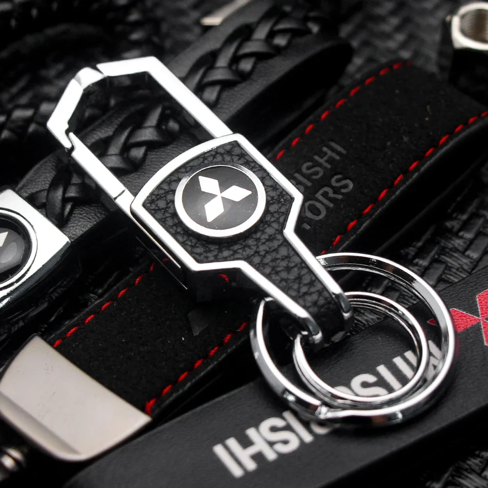 الرسمية حقيقية جلدية معدنية سيارة المفاتيح شارة شعار لميتسوبيشي أوتلاندر باجيرو لانسر EX ديليكا جالانت الفضاء ستار ASX #3