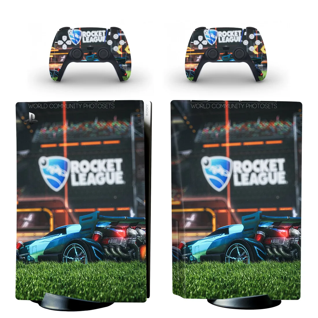 Gra rakieta liga PS5 pokrowiec na skórka naklejka naklejki na konsolę i 2 kontrolery PS5 Skin Skin