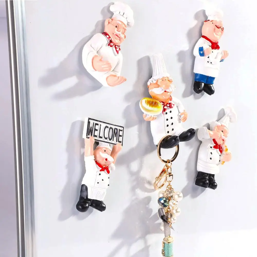 Refrigerator Home Chef 3D Magnetic Cook Fridge Magnets Note Holder Board Stickers Message Sticker