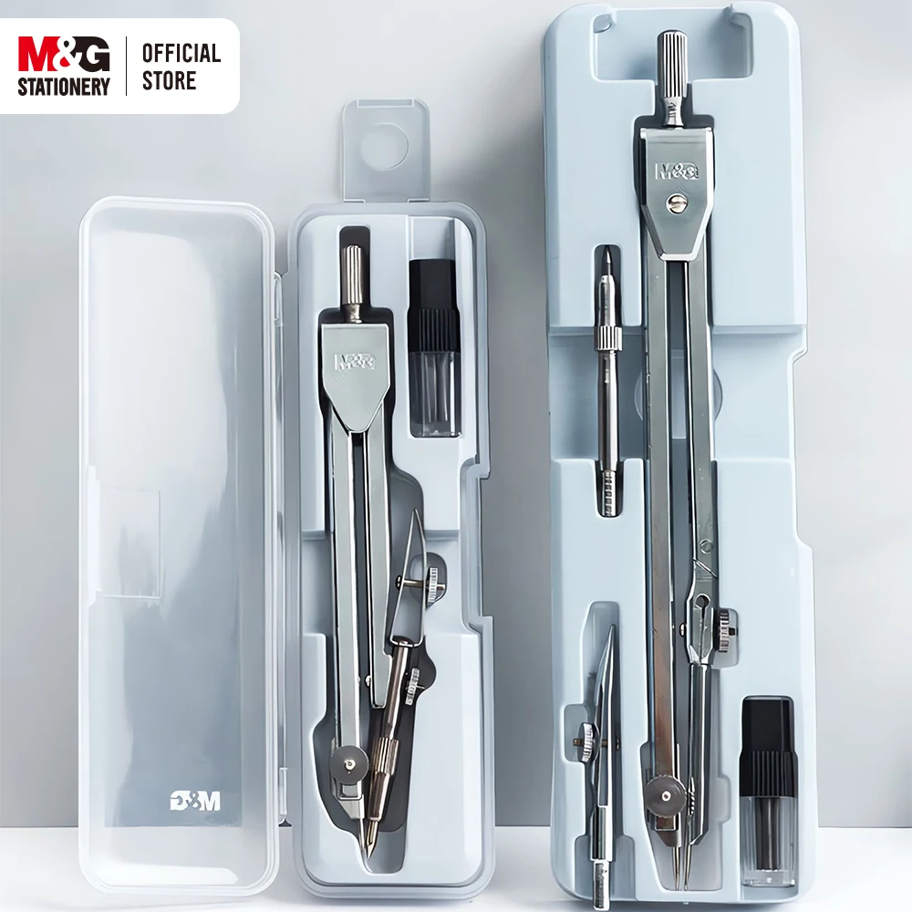 M & G – ensemble de boussole en métal, boussole de dessin avec recharge de remplacement pour étudiants, outils de dessin d'examen, ensemble de 2 pièces/4 pièces