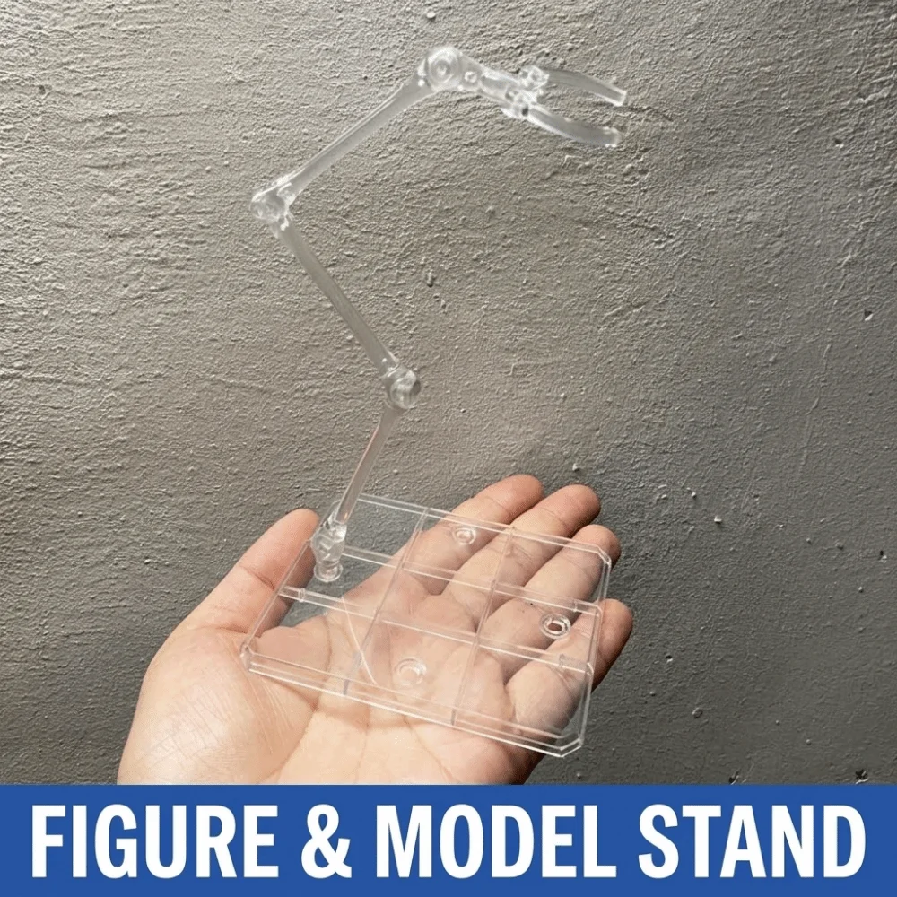 New Transparent Action Figure Display Stand Assembly Rack Gundam Models PVC Movable Figure Stand for HG 1/144 Cinema Game