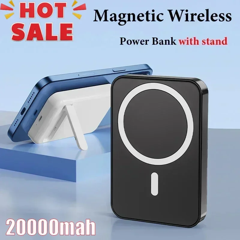 

Magnetic Power Bank for IPhone 12 13 14 15 for Magsafe Powerbank Portable Wireless Charger Auxiliary External Spare Battery Pack