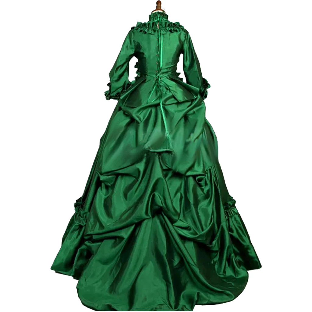 Dracula Mina Harker Victorian Bustle Gown dress Gothic Vampire bustle gown red Lace-up corset plus size Taffeta Evening dress