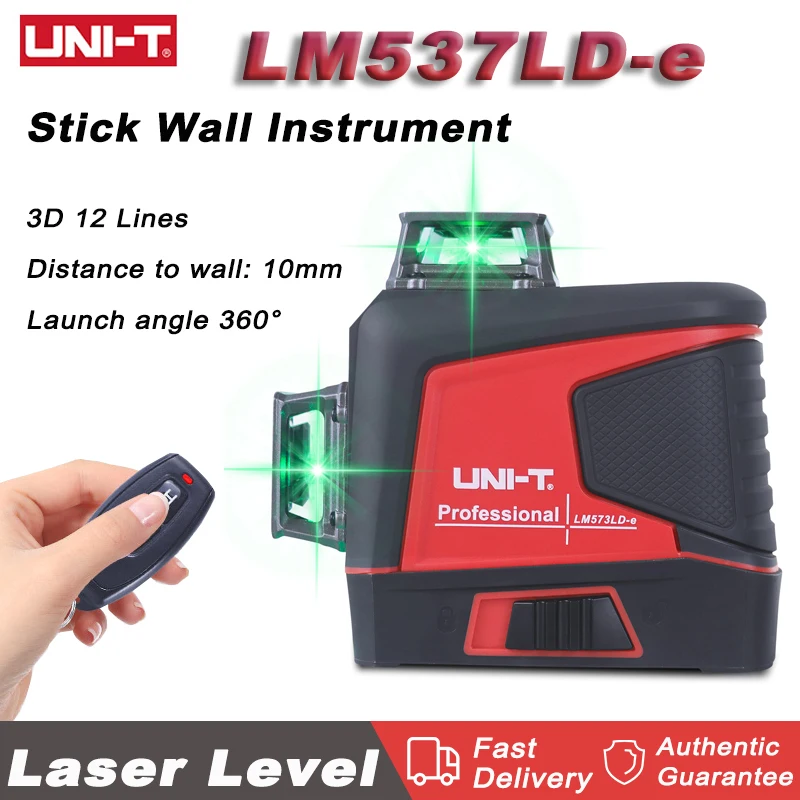 UNI-T LM573LD-e Laser Level 3D 12 Lines 360 Horizontal Vertical Professional Self Leveling Construction Tool Laser Level Meter