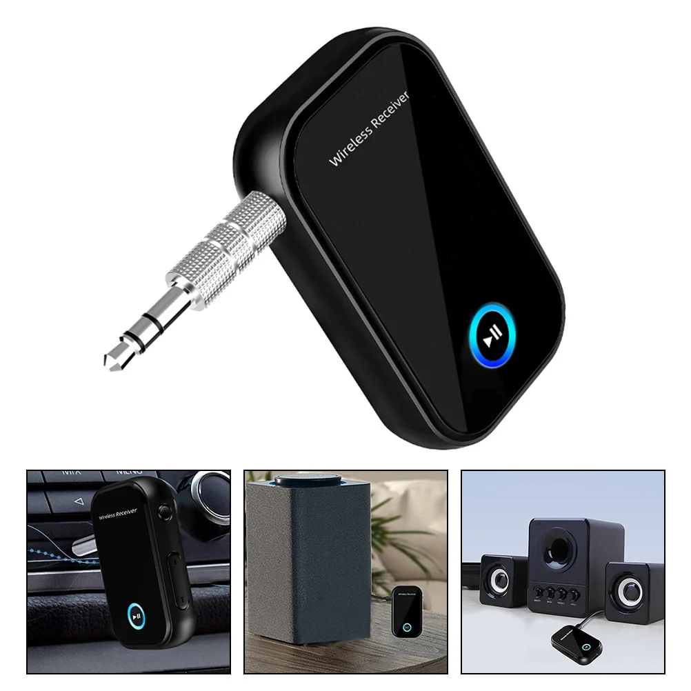 

Wireless Audio Receiver 5.0 3.5mm Car Audio Adapter Noise Reduction Hands-Free Call Power Saving Transmission Device