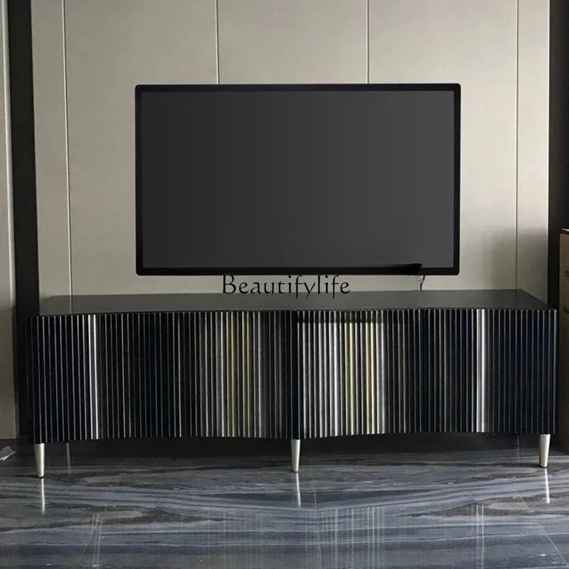 LS 04 خزانة تلفزيون فرنسية قديمة من الخشب الصلب لغرفة المعيشة المنزلية خزانة أمريكية خفيفة فاخرة مطلية بالأرضية الراقية