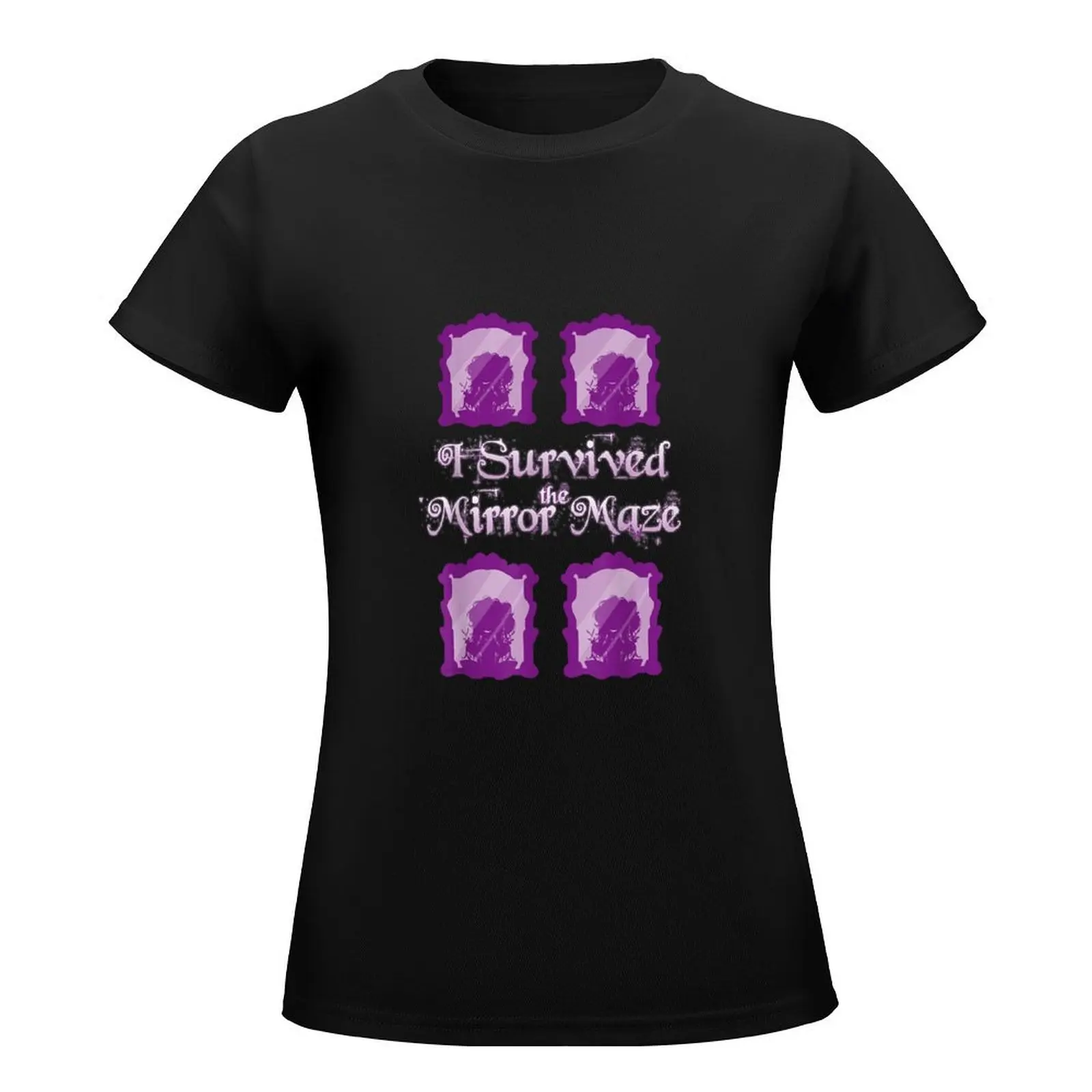 I Survived the Mirror Maze Pocket Mirror T-Shirt customs design your own sublime tops blanks Summer Women's clothing