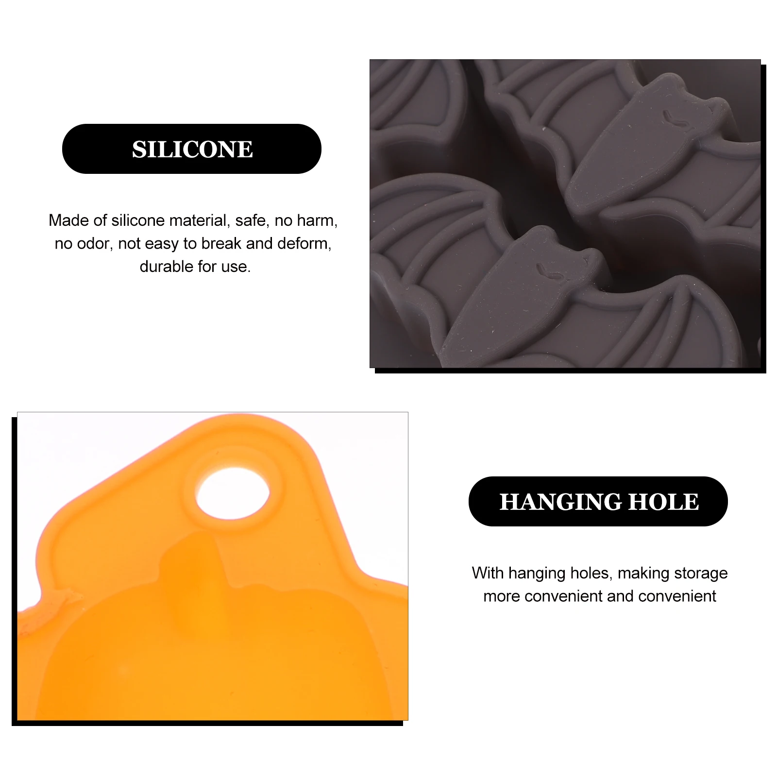 

5 Pcs Baking Mold Halloween Themed Molds Supplies Manual Safe Silicone Silica Gel Ornament Reusable