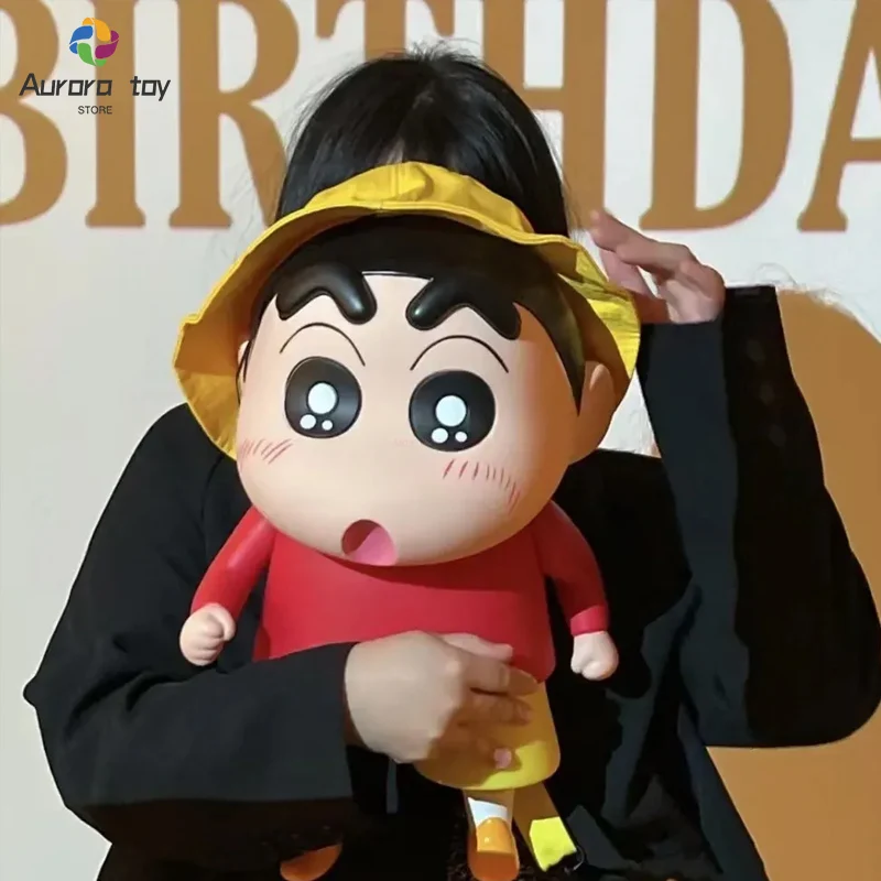 In Stock Crayon Shin-chan Anime Figures Personalized Creative Figures 1:1 Large Vinyl Shinchan Figure Birthday Ornaments Toys