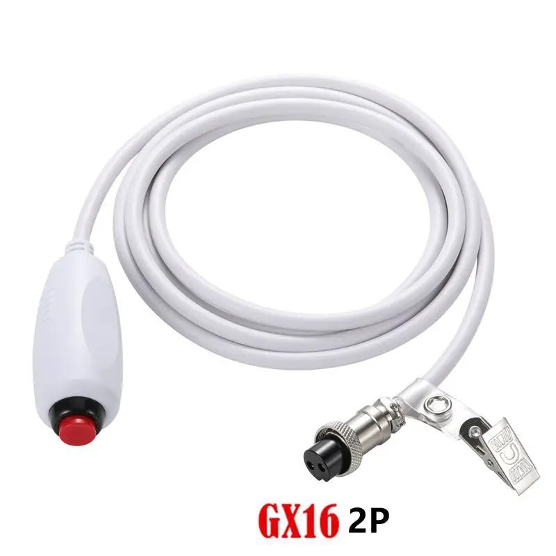 GX16 2P 4P hembra un solo botón línea de llamada de enfermera botón de llamada línea de interruptor línea de botón de llamada de emergencia con Clip de sábana 3m