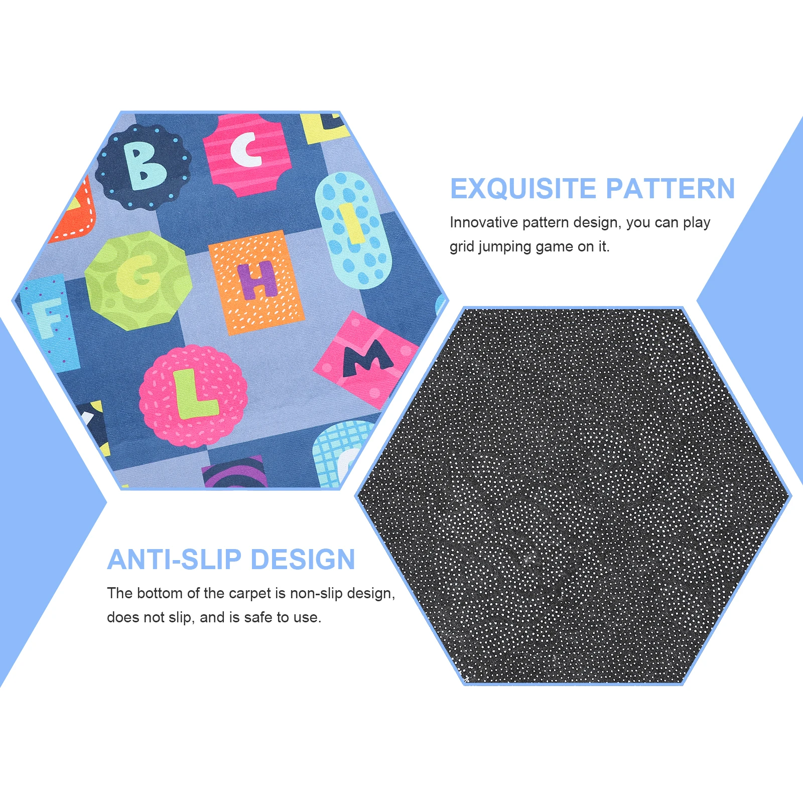 

Hopscotch Game Floor Mat Polyester Playing in Living Bedroom Nursery Child Room Rug Gaming Mats