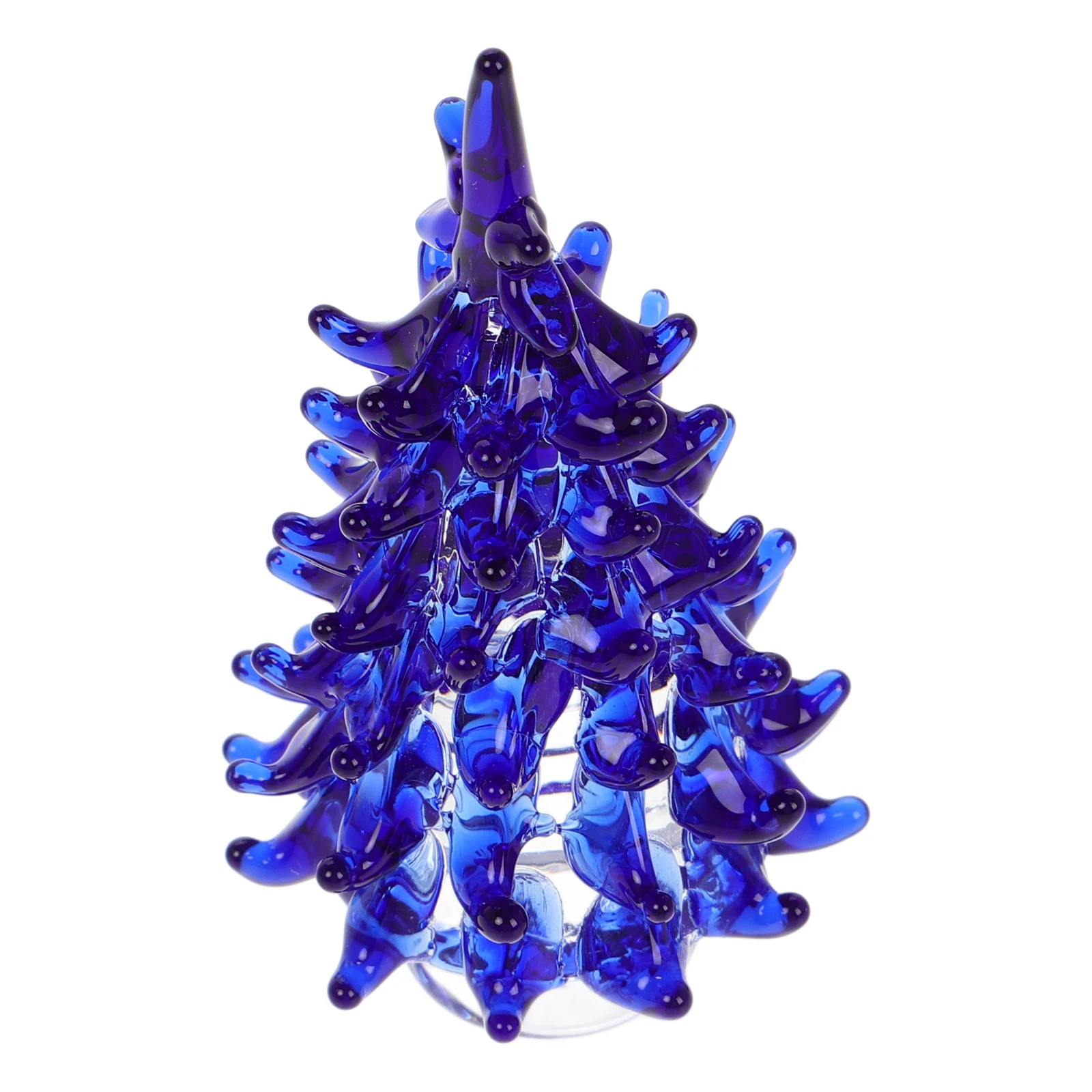 

Creative Blue Crystal Glass Tree Ornament Miniature Faux Tree for Office Living Room Holiday Table Decoration New Year